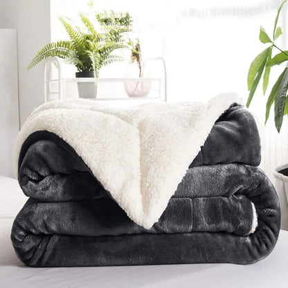 Sherpa Fleece Blanket Reversible Soft Fluffy Warm Large Sofa Bed Throw Blankets.