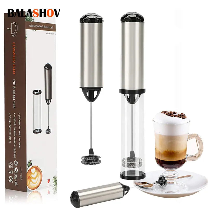 Electric Milk Frother Portable Handheld Mini Coffee Foamer Maker Kitchen Blender Egg Beater Cappuccino Cream Mix Whisk Tools.