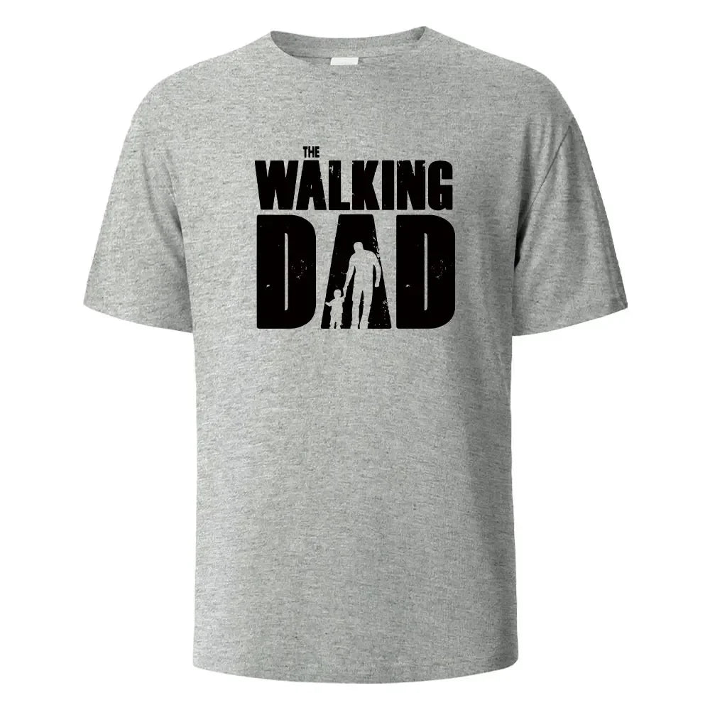 The Walking Dad Funny Street Printed T-Shirts Men Fashion Summer Tshirt Loose Oversized Cotton Short Sleeves Casual Hip Hop Tees.