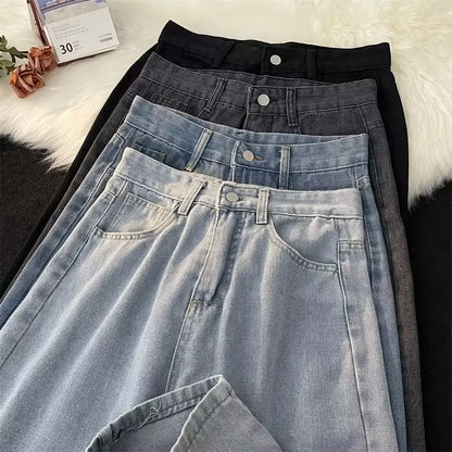 2025 Men Baggy Casual Jeans Male High Street Straight Leg Denim Pants American Classic Retro Summer Casual Long Trousers.