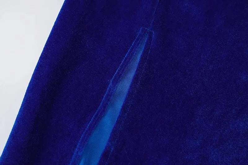 Frauen 2024 Herbst Winter Elegante Party Club Abend Samt Streetwear Bodycon Midi Kleid Großhandel Artikel Für Business