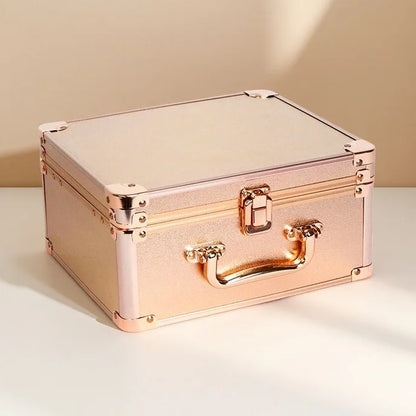 Portable Makeup Case With Light and Mirror 3 Adjustable Brightness LED Cosmetic Case Makeup Organizer Travel Train Case Storage.