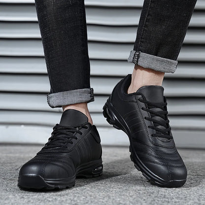 YRZL Mens Running Shoes Casual Outdoors Sneakers Breathable Sports Shoes Lightweight Non Slip Leather Walking Shoes for Men 2025.