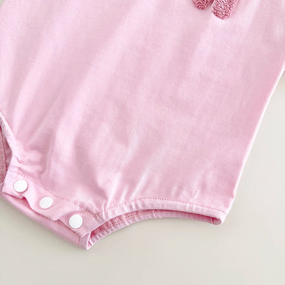 INS Sommer Neue Baby Body Neugeborenen Kleidung Jungen Mädchen Baumwolle Dreieck Strampler Plüsch brief Kurzarm Infant 0-18M