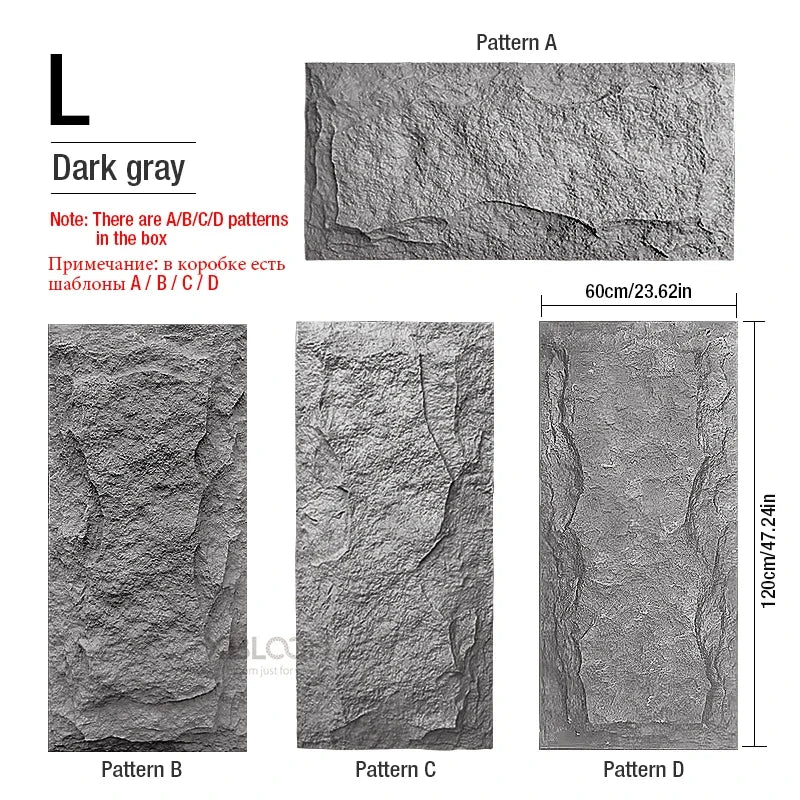 4pcs 120x60cm Home Decor 3D PVC Wood Grain Wall Paper Brick Stone Wallpaper 3D wall panel Living Room Bedroom Wall Sticker Decor