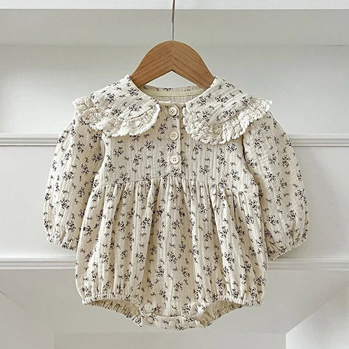 2023 neue Frühjahr 0-24 M Baby Mädchen Kleidung Infant Baby Mädchen Overall Lange Ärmeln Baumwolle Stickerei Neugeborenen baby Mädchen Bodys
