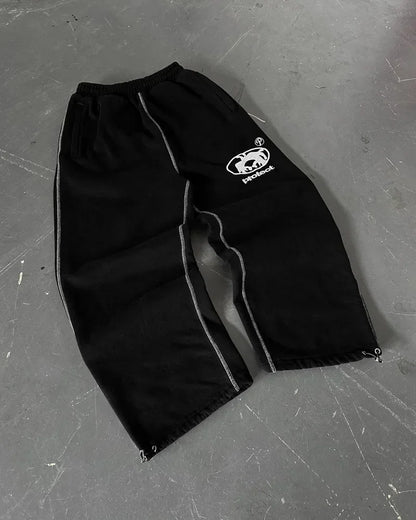 Streetwear PROTECT Mode Brief Stickerei Lose Jogginghose männer Und frauen Y2K Harajuku Hip-Hop Gothic Casual Joker Hosen