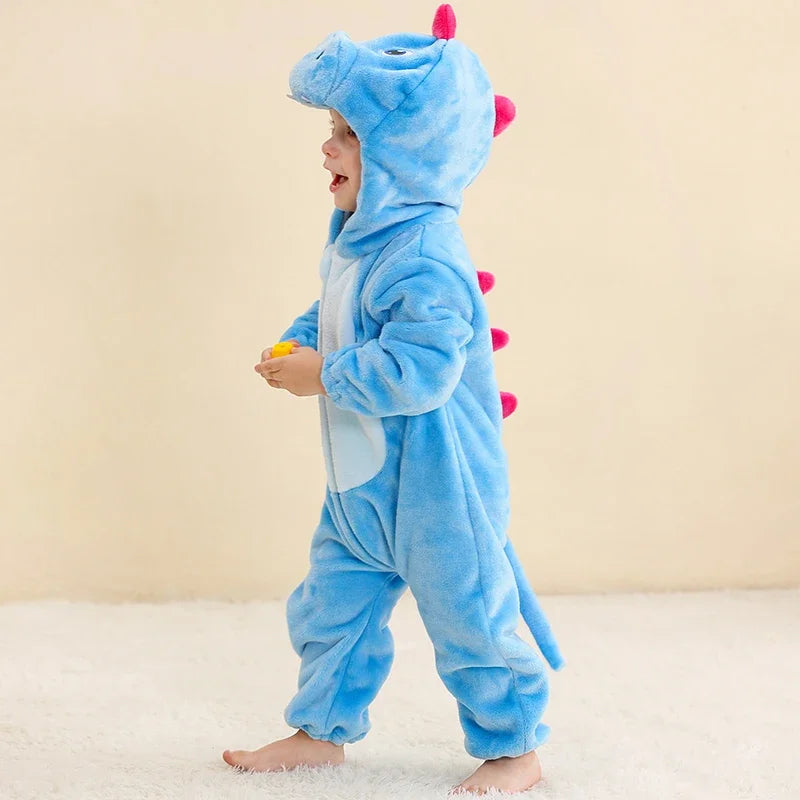 MICHLEY Winter Baby Strampler Mit Kapuze Flanell Cosplay Kleinkind Infant Kleidung Insgesamt Bodys Overall Kostüm Für Kinder Mädchen Junge.