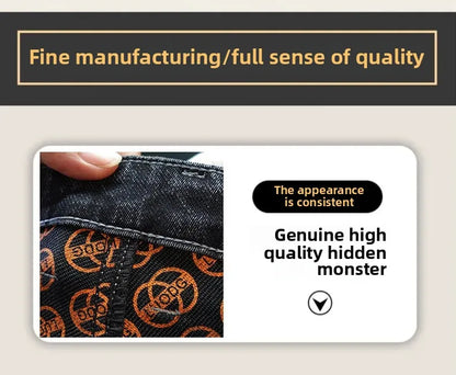 Gestickte Slim-Fit-Jeans mit geradem Bein, High-End-Freizeithose für Herren, durchgehender Bodendruck, dehnbar, trendige Marken-Freizeitjeans.