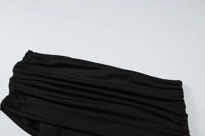 Dulzura One Shoulder Sleeveless Ruched Backless Bodycon Tank Top Women'S Solid Sexy Elegant Y2K Top Party Clubwear Summer Outfit