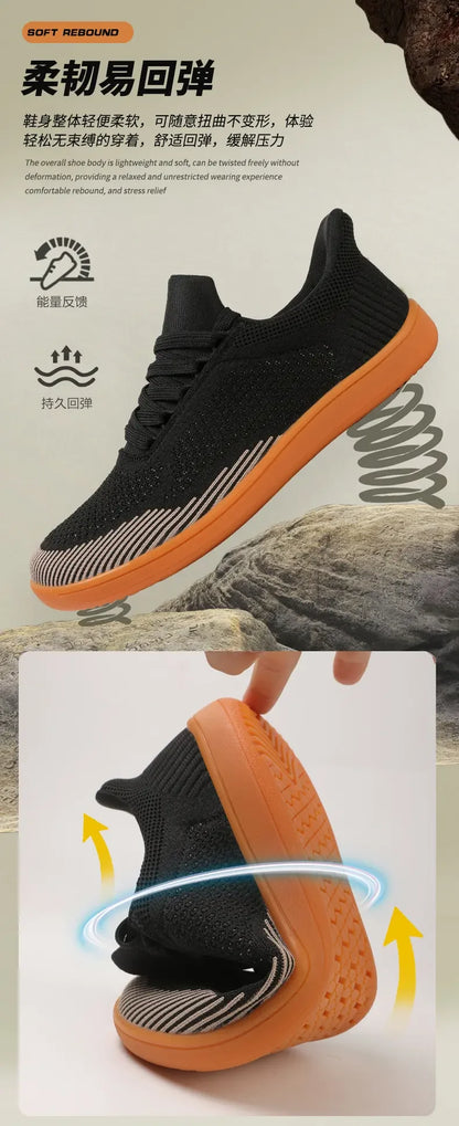 Sommer Breite Schuhe Männer Barfuß Breite Kappe Weichen Sohlen Outdoor Jogging Lace Up Casual Sneaker Atmungsaktive Laufschuhe Tenis Jeans