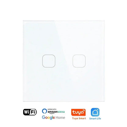 Smart Switch ohne Neutralleiter 1 2 3 4 Gang Wifi Wandleuchte Touch-Schalter Eu 220 V Tuya Smart Home unterstützt Alexa Google Home