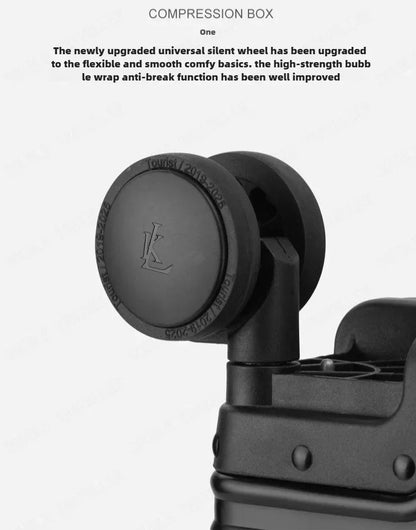 Trolley Box Rollgepäck Silber Koffer mit hoher Kapazität Koffer aus Aluminium-Magnesium-Legierung Universalrad