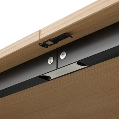 Klappbarer Schreibtisch mit 2-in-1-Bücherregal und klappbarem Schreibtisch mit Steckdose und USB-Anschluss, höhenverstellbare Regale, kippsicherer Schutz