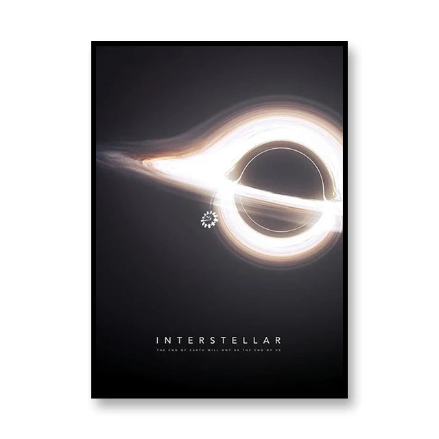 Interstellar Movie Poster Astronaut Outer Space Canvas Wall Art Print Mural Home Decor Movie Lover Gift Unframed.