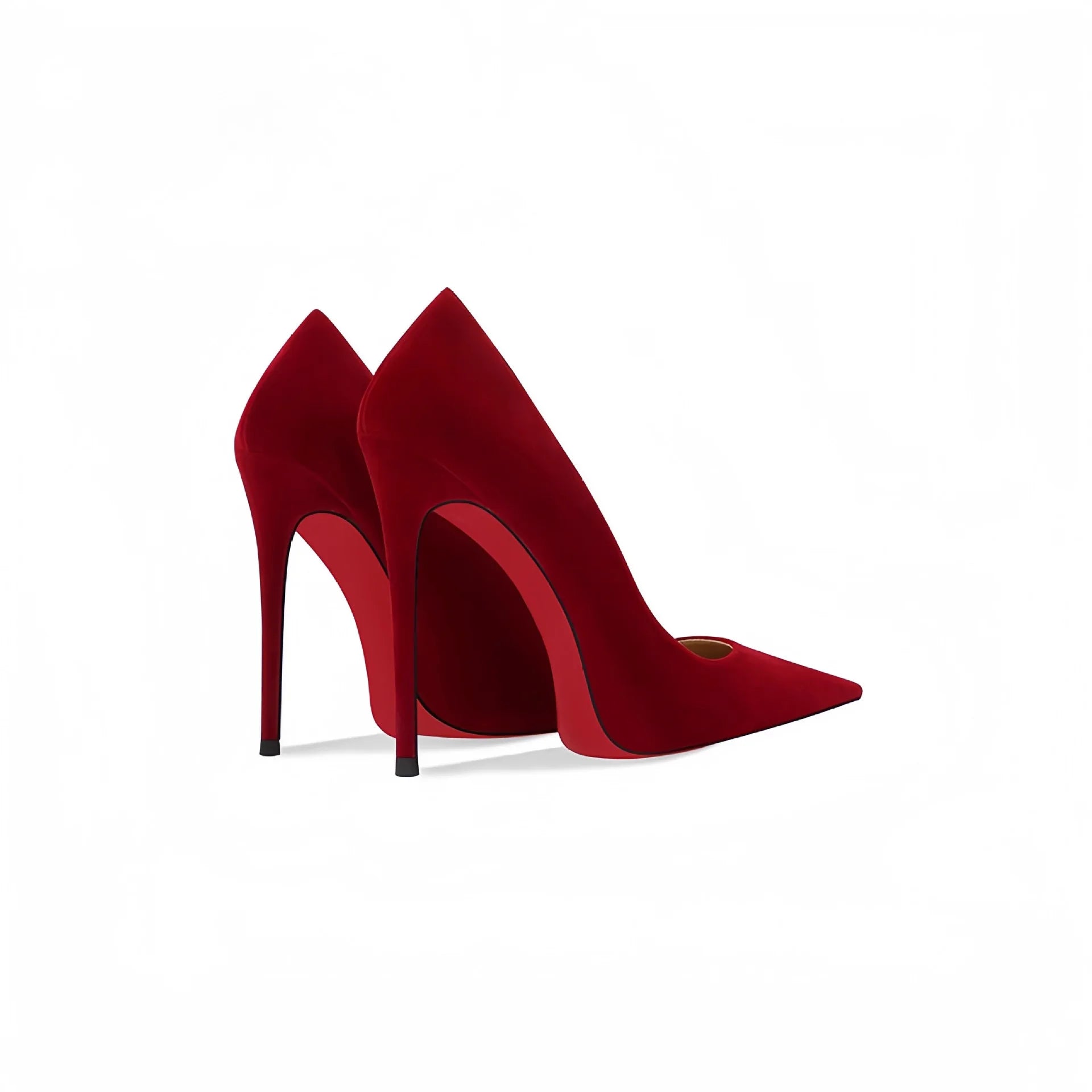 Wine Red High Heels 12cm 10cm 8cm Women Shoes Thin Heels Pointed Head Ladies Pumps Shallow Mouth Stiletto Party Large Size Shoes.