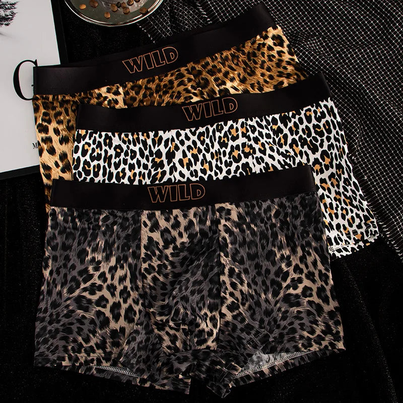 EXILIENS Neue Leopard 1 stücke/3 stücke Boxer Männer Unterwäsche Heiße Unterhose Herren Boxer Masculinas BoxerShorts Mann Höschen größe L-3XL KX735