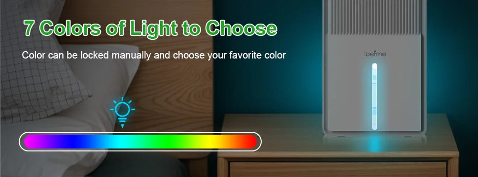 LOEFME 3.0L Air Dehumidifier Portable Mute Moisture Absorbers Machine Air Dryer Deodorizer Dryer For Home Bedroom Office Kitchen.