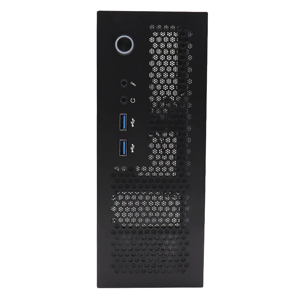 HTPC Computer Case Mini ITX Gaming PC Chassis Desktop Chassis USB3.0 Computer Case Home Computer Case Black and Silver.