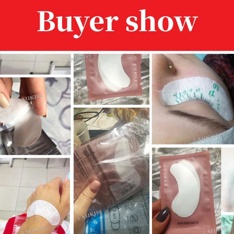 50/500/1000pcs Hydrogel Patches for Eyelashes Building Eyelash Extension Under Eye Pads Lash Stickers Tools Wholesale LAUKISS.
