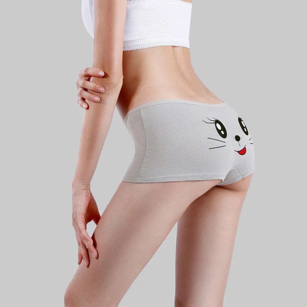 Panties cotton boxer women underwear Safety female panty print lingerie ladies girls intimate woman 5 Pcs/Lot.