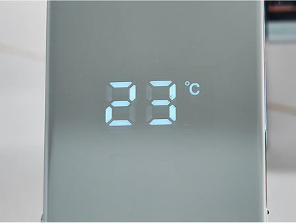 White Smart Sensor Basin Faucet Screen Digital Display Hot Cold Water Mixer Tap Touchless Vanity Sink Faucet For Bathroom