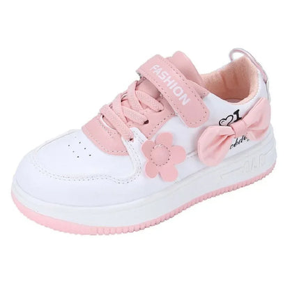 Teenagers outdoor sneakers Student girls' cute bow sports shoes Comfortable soft sole running shoes casual tennis shoes.