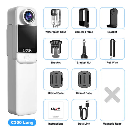SJCAM C300 4K Action Camera Touch Screen 6-Axis Gyro Stabilization 30m Waterproof 1000+2800mAh Battery 460Min Recording