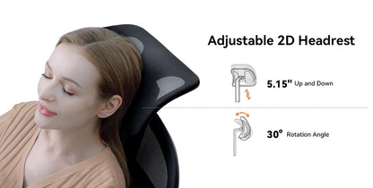 NEWTRAL MAGICH003 Ergonomischer Bürostuhl, automatisch ausgestellte Rückenlehne, adaptive Unterrückenstütze, Sitztiefe mit verstellbarer Kopfstütze