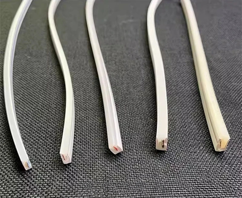 4/6/8/10mm Narrow LED Neon Silicone Tube Rope Lamp Recessed DC12V Flexible Waterproof Diffuser Cabinet Closet Ribbon Strip Light.