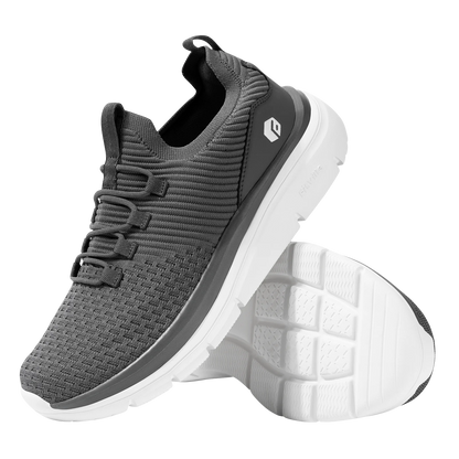 FitVille Herrenschuhe zum Hineinschlüpfen, leichte, breite Breite für Plattfüße, Plantarfasziitis, Fersenschmerzlinderung