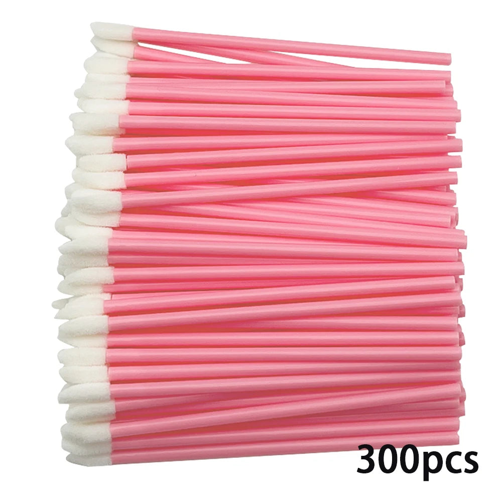 100/200pcs Lip Wands Applicators Disposable Lip Brushes Lipstick Brush Mascara Applicator Gloss Wands Eyelash Extension Tool.