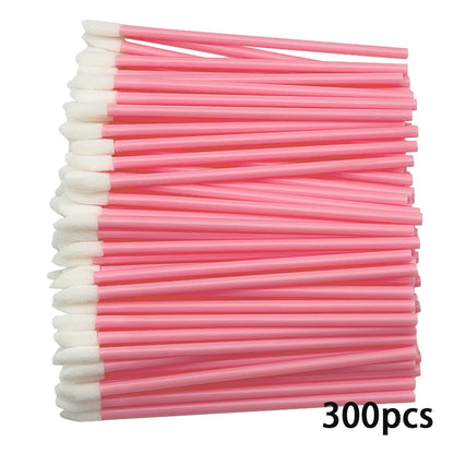 100/200pcs Lip Wands Applicators Disposable Lip Brushes Lipstick Brush Mascara Applicator Gloss Wands Eyelash Extension Tool.