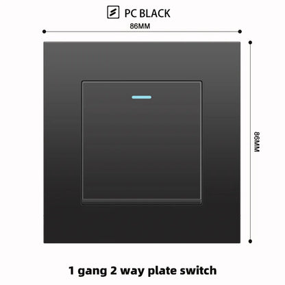 Schwarze UK 13A Wandsteckdose mit USB Typ C 18W Schnelllade-Steckdose, Wandsteckdose mit USB-Ladegerät, Schalter mit Steckdose