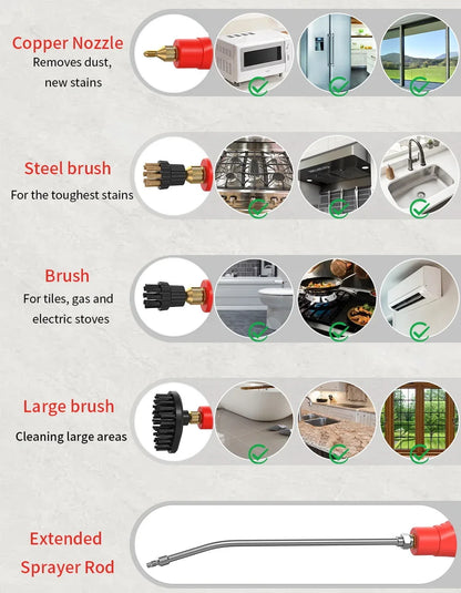 2500W High And Temperature Handheld Steam Cleaners Air Conditioner Kitchen Hood Car Steam Clean Machine Floor and More Cleaning