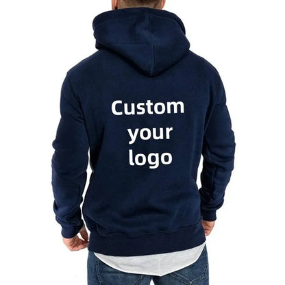 Customized hooded shirt for men and women, featuring photos and logos of your design. High end gifts in EU sizes.