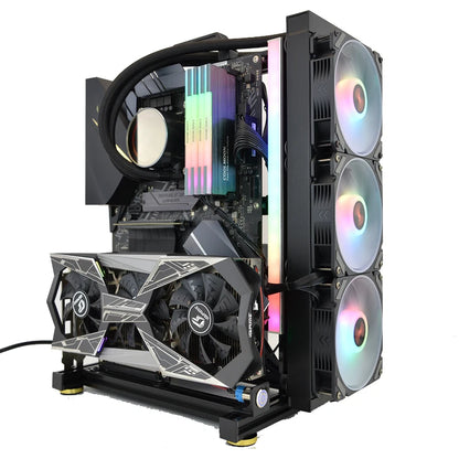 Open Computer Case Frame DIY Creative Rack Mini ITX MATX Gamer Cabinet ATX Air/Water Cooler 360 Desktop PC Gaming Chassis.