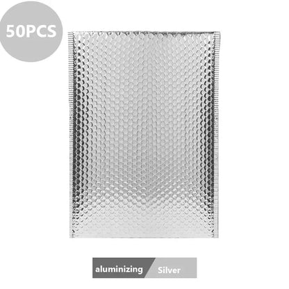 50Pcs Bubble Mailer Shipping Bag Multi Color Holographic Small Business Supplies Metal Bubble Mailer Bags Envelope Mailing