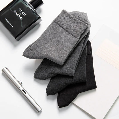 10Pairs/Lot Men Combed Cotton Socks Black Casual Business Breathable High Quality Man Sock New For Male Plus Size EU38-48.