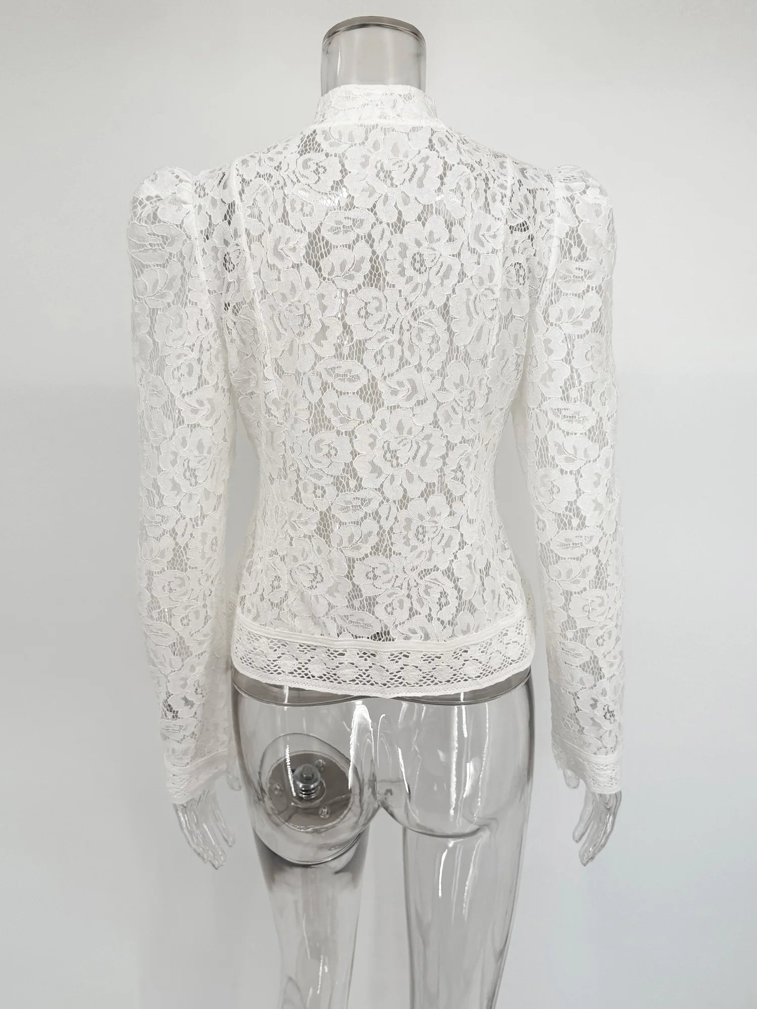 Tuularose Luxury Lace Blouse Fashion Lace Print Single Breasted Slim Shirt Vintage Elegant Party Looks Summer Women Blouse Tops.