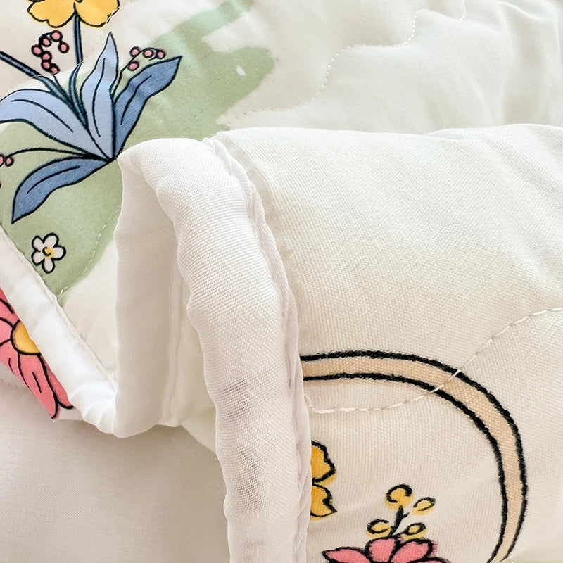 Quilted Mattress Cover For Kids Single/Double Size Rabbit Printing cubre colchón 200X220cm Anti-Mite 매트리스커버 Queen/King Size 매트리스.