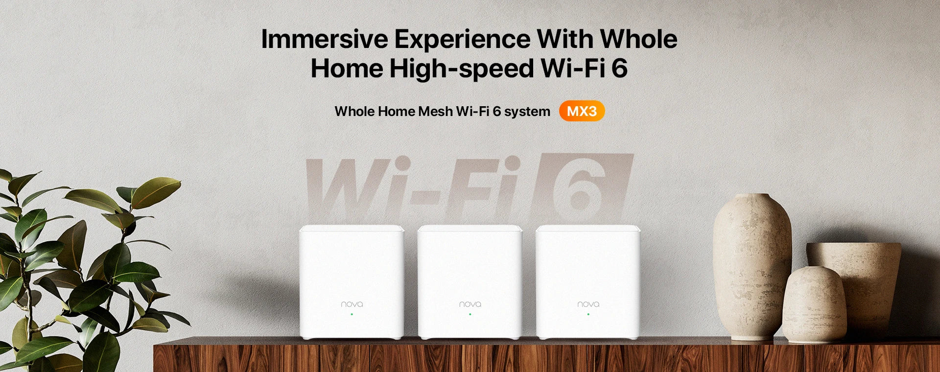 AX1500 Mesh WiFi 6 Router Tenda Mesh MX3 WiFi6 Gigabit WIFI Router 2.4G 5G Dual-Band Whole home wifi mesh Cover 3500sq.ft.