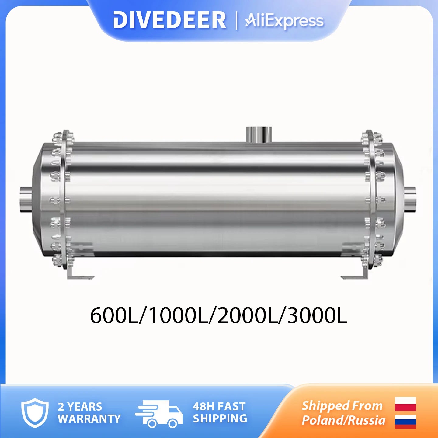 DIVEDEER Under-sink Water Purifier Central Whole-house High-flow Yellow Mud Water Tap Water Pipeline Filter Water Purifier.