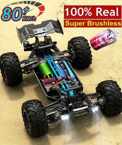 4WD Remote Control Car Off Road 4x4 RC High Speed Buggy Truck Super Brushless 50 or 80KM/H Fast Drift Racing Toy Kids Adults.