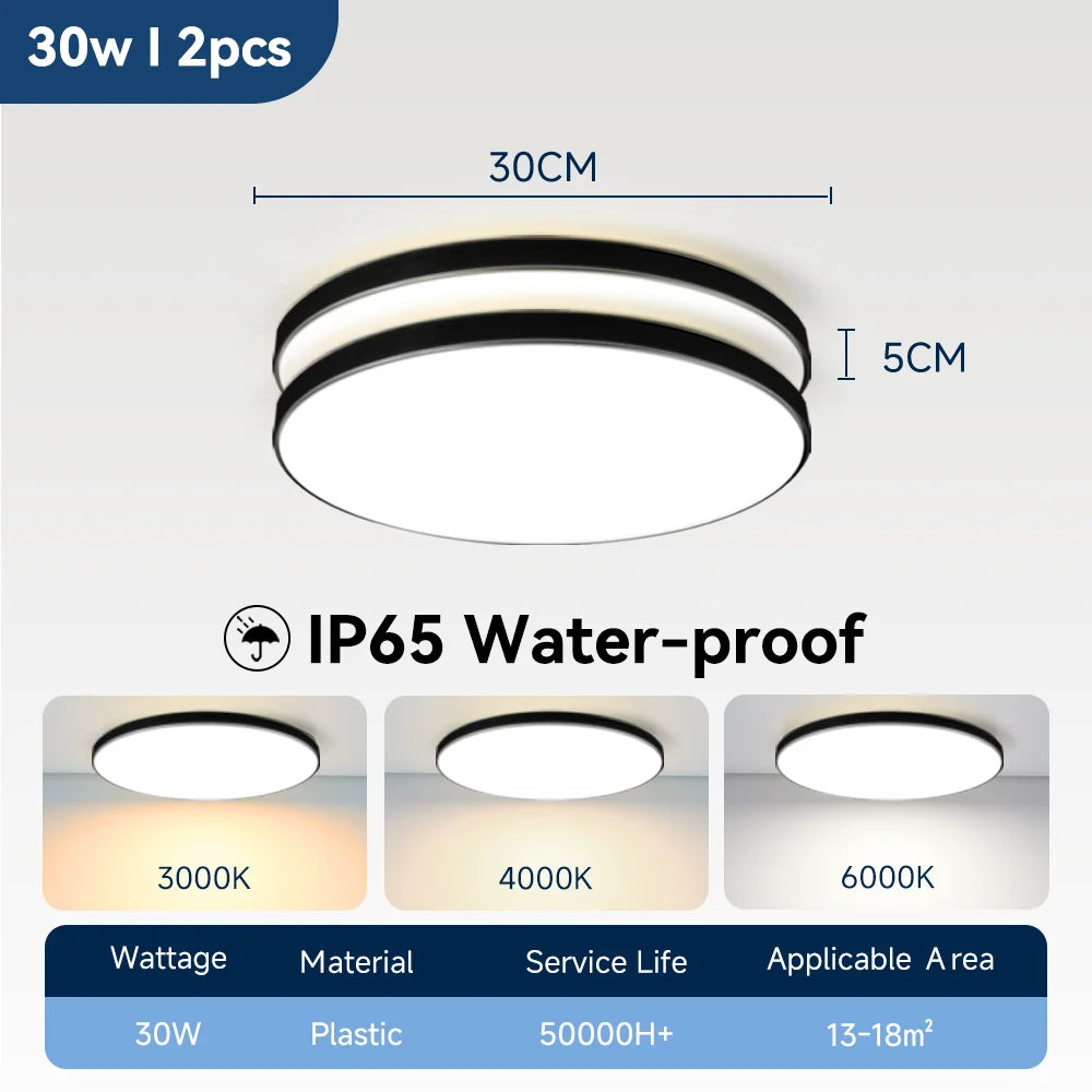 Wasserdichte Badezimmer Lampe Decke Led-deckenleuchten 18W 30W 40W Runde Led-deckenleuchte Für Küche Wohnzimmer wc Zimmer 220V.