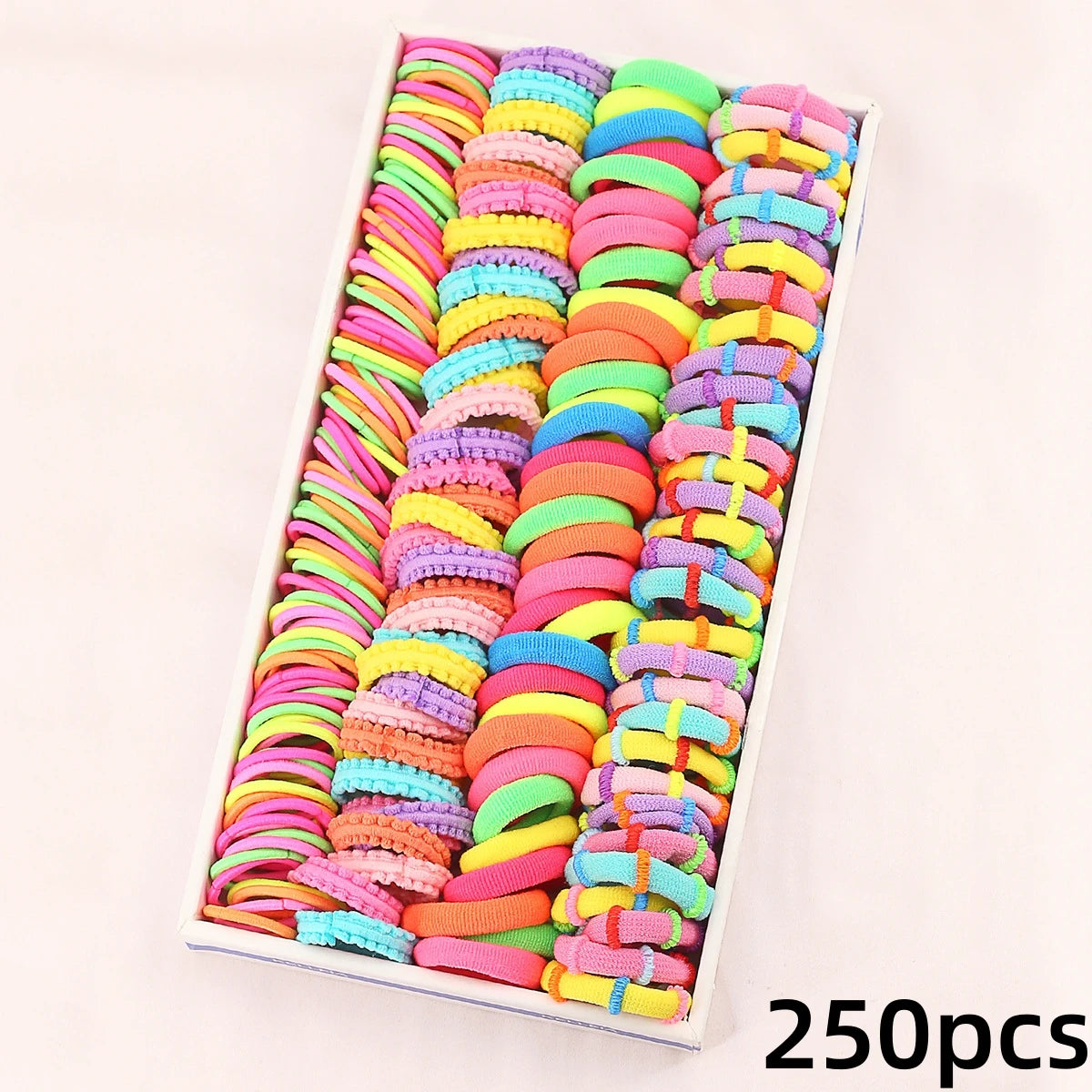 1Pack Girls Colorful Hair Bands Set Nylon Elastic Rubber Band Children Ponytail Holder Scrunchies Kids Hair Accessories.