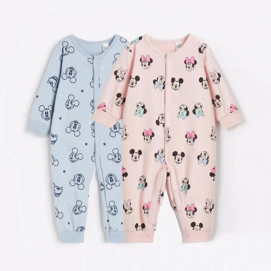 Mickey Mouse Baby Boy Stram pler Baumwolle lange Ärmel Baby Baby Boy Mädchen Overall Baby Mädchen einteilig & Body
