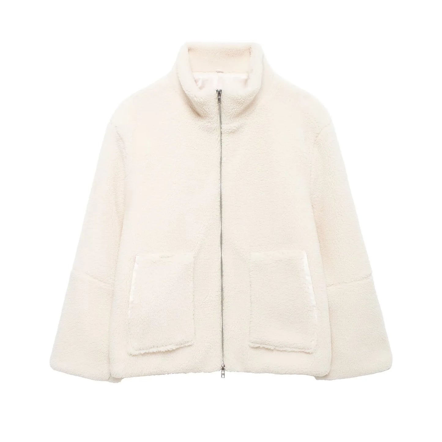 Winter Fleece frauen Mantel Zipper Stehkragen Lose Verdickt Mantel frauen Herbst Warme Neue Casual Trendy frauen Mantel
