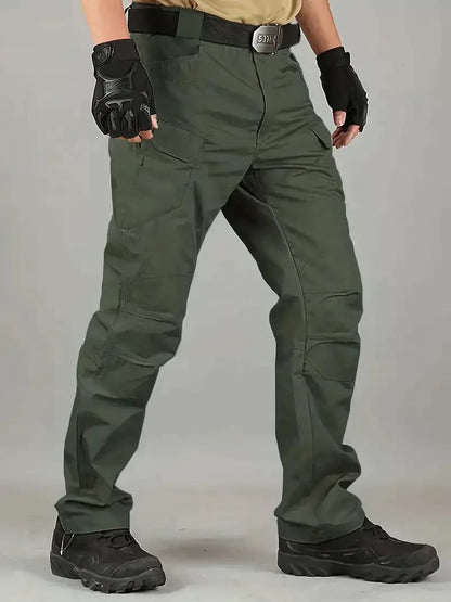 Men's Outdoor Multi Functional Tactical Pants, Multi Pocket Outdoor Hiking Sweatpants, Water-repellent, wear-resistant.