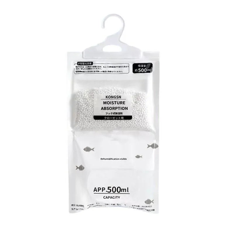 5/10Pcs Moisture Absorber Hanging Drying Clothes Dehumidifier Wardrobe Dehumidifier Dry Bag Desiccant Moisture Absorption Bag.